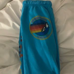blue aviator sweatpants